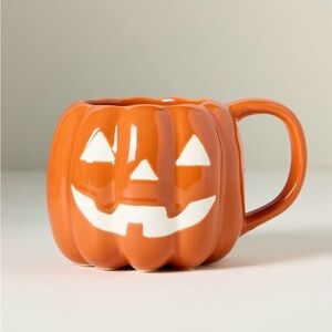 Anthropologie Jack O’ Lantern Glazed Stoneware Mug